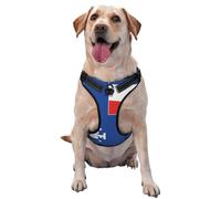 French Southern Antarctic Lands Flag No Pull Dog Harness Adjustable Reflective Oxford Easy Control Medium Large Dog Harness