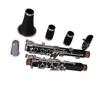 French Style 17-key Clarinet Instrument B Flat Silver-plated Keys ABS Resin Body Clarinet With Canvas Case Clarinet Kit
