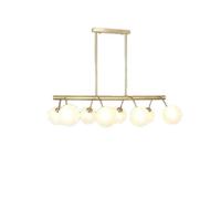French-Style All-Brass Multi-Head Glass Hanging Lamp Bedroom Walk-in Closet Gold Chandelier Living Room Dining Room Pendant Light