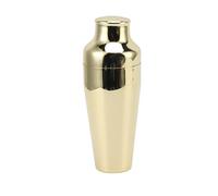 French Style Cocktail Shaker, 304 Stainless Steel Bartender Shaker for Martini Margarita Mixed Drinks, Dishwasher Safe Erosion Proof Bar Shaker with Strainer and Cap (Golden)