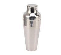 French Style Cocktail Shaker, 304 Stainless Steel Bartender Shaker for Martini Margarita Mixed Drinks, Dishwasher Safe Erosion Proof Bar Shaker with Strainer and Cap (Silver)