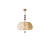 French-Style Living Room Hanging Lamp Antique-Style Fabric Bedroom Pendant Light South Seas-Style Dining Room Lighting Fixture