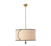 French-Style Living Room Hanging LampAntique-Style Fabric Bedroom Pendant LightJapanese Cream-Style Dining Room Lighting Fixture
