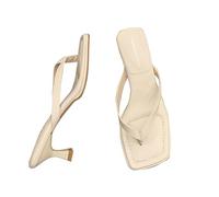 French Style Strappy Heeled Sandals For Women Minimalist Thong With High Heels Summer Outfits Comfortable And Elegant Toe Outdoor Casual Shower Non Slip