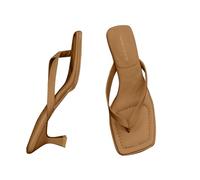 French Style Strappy Heeled Sandals For Women Minimalist Thong With High Heels Summer Outfits Comfortable And Elegant Toe Outdoor Casual Shower Non Slip