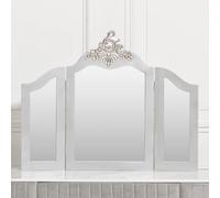 French Style Vanity Mirror - Antique Silver - 86cm x 68cm