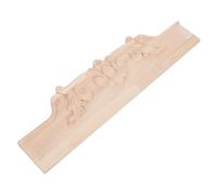 French Style Wood Flower Onlay for Furniture, Unpainted Brown | Solid Wood, Smooth Natural Finish, Low Maintenance Decor, for Wardrobe Side Panels and Mirror Frames