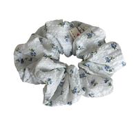 French Styles Scrunchies For Women Comfortable Elastic Hair Ties With Dot And Floral Patterns Ponytail Holder Hair Decors