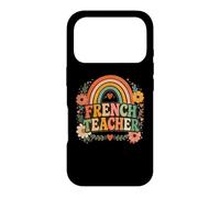 French Teacher Retro Rainbow Language Educator Design Case for iPhone 17 Pro