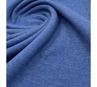 French Terry Cotton Stretch Rayon Elastane Jersey Fabric 230 GSM | Soft & Breathable Stretch Material | 7+ Colours | Oeko-Tex Certified | Sold by The Metre | by T9 Fabrics (Indigo Blue)