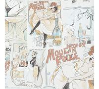 French Theme Moulin Rouge Wallpaper Paris Vintage Retro Paste The Wall Feature from YöL