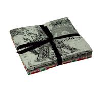 French Themed Pack Of 5 Cotton Fat Quarters - Sewing Online Fe0097