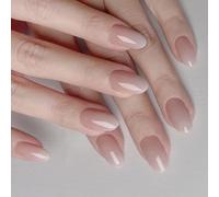 French Tip Almond Shape Artificial Nails for Sensitive Skin False Nails for Comfortable Extended Wear Easy Application Apply French Tip Easy Installation for Beginners Busy Professionals Time