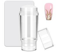 French Tip Double Headed Nail Stamp Set with Scraper for French Manicure Home DIY Salon 2 Pieces