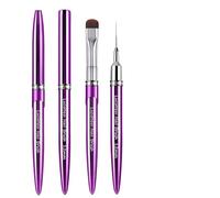 French Tip & Liner Brushes Set - 2Pc Nail Art for Clean Up & Design