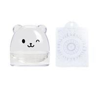 French Tip Nail Stamp Silicone Stamper with Scraper Bear Jelly Nails Art Manicures Tool for Salons with Scraper Bear Art Jelly French Tip Stamp