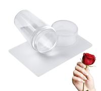 French Tip Nail Stamper - 6cm Clear Silicone Stamper Art Printing Tool Durable Manicure Kit Easy Manicurists Grip Design | This Kit