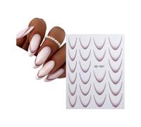 French Tip Nails Stickers French Line Nails Art Stickers Gradients Nails Decals Nails Art Decorations For Woman Girls