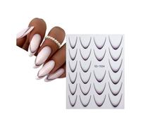 French Tip Nails Stickers French Line Nails Art Stickers Gradients Nails Decals Nails Art Decorations For Woman Girls