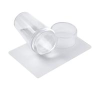 French Tip Stamp | Nail Stamper with Scraper | French Manicure Kit | Clear Jelly Silicone Nail Tool for D I Y Nails Art at Home for Nails Technicians & Beginner