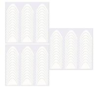 French Tip Stickers - 36 Pieces Nail Tools Supplies | Nail Tip Guides | Manicure Stencil Strips | With Three Arc Moon Shapes French Manicure Strips | Design Tools For Learner Salons