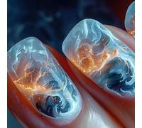 French Tips Fake Nail Pushing Nail Fake Nail Design Square Fake Nails
