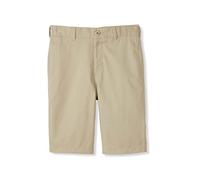 French Toast Boys' Adjustable Waist Stretch Flat Front Short, Khaki, 6