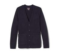 French Toast Boys' Basic Cardigan Sweater, Navy, 16