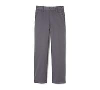 French Toast Boys' Big Pull-On Relaxed Fit School Uniform Pant (Standard & Husky), Heather Gray, 14