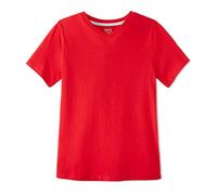 French Toast Boys' Big Short Sleeve V-Neck Tee, Red, L (10/12)