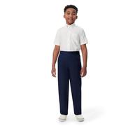 French Toast Boys' Pull-on Relaxed Fit School Uniform Pant (Standard & Husky), Navy, 4