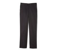 French Toast Boy's Relaxed Fit Twill Pant with Adjustable Waist, Black, 10