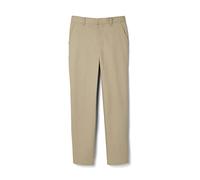 French Toast Boy's Relaxed Fit Twill Pant with Adjustable Waist, Khaki, 12