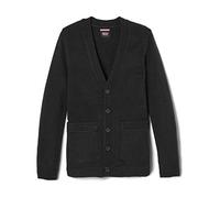 French Toast Boys' Anti-Pill V-Neck Cardigan Sweater (Standard & Husky) School Uniform, Black, 7 UK