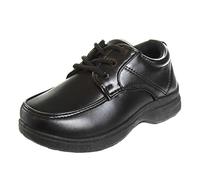 French Toast Boys Shoes - Kids Oxford School Uniform Loafer Church Dress Shoes Slip-On Faux-Leather (Toddler-Big Kid) (Black), Black, (Black Lace-up), 21.5 cm