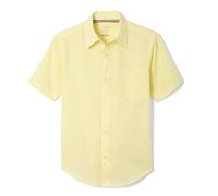 French Toast Boys Short Sleeve Classic Poplin Dress (Standard & Plus) Button Down Shirt, Yellow, 12 Years