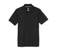 French Toast Boys Short Sleeve Moisture Wicking Stretch Sport Polo Shirt, Black, X-Small US
