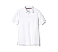 French Toast Boys' Short Sleeve Pique Polo Uniform Shirt (Standard & Husky), White, 12