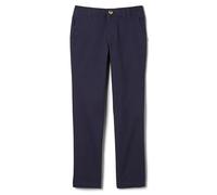 French Toast Girl's Adjustable Waist Stretch Twill Straight Leg Pant, Navy, 10 Years