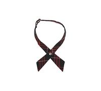 French Toast Girls' Plaid Adjustable Cross Tie, Navy & Red Plaid, One Size