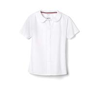 French Toast Girls' Short Sleeve Peter Pan Collar Blouse (Standard & Plus), White, 2 Years