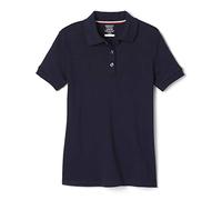 French Toast Girls Short Sleeve Polo Shirt with Picot Collar Basic, Blue, L (10/12 Years)