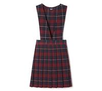 French Toast Girls' SY9002 Dress, Navy & Red Plaid, 10