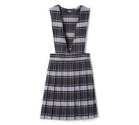 French Toast Girls' V-Neck Jumper, Blue & Gold Plaid, 14