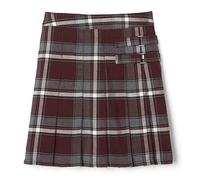 French Toast Girls' SX9110 Scooter Skirt, Burgundy Plaid, 10