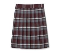French Toast Little Girls' Pleated Skirt, Burgundy Plaid, 6