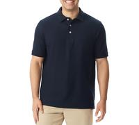 French Toast Men's Pique Polo Shirt with Short Sleeves, Navy, Large