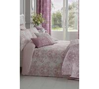 French Toile Patterned Duvet Cover Set Homescapes Pink King