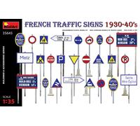 MiniArt Plastic Model Kit MIN35645 - 1:35 French Traffic Signs 1930-40s, Unpainted