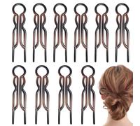 French Twist Hair pins for women - 10Pcs U Shaped Bobby Hairpins Set - Lightweight Magic Hairpin Clips - Elegant Hair Styling Accessories for Women and Girls